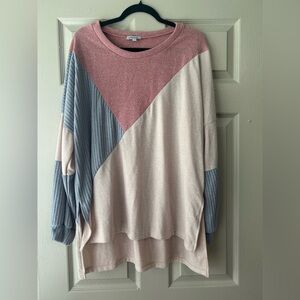 White Birch Pink Knit Sweater